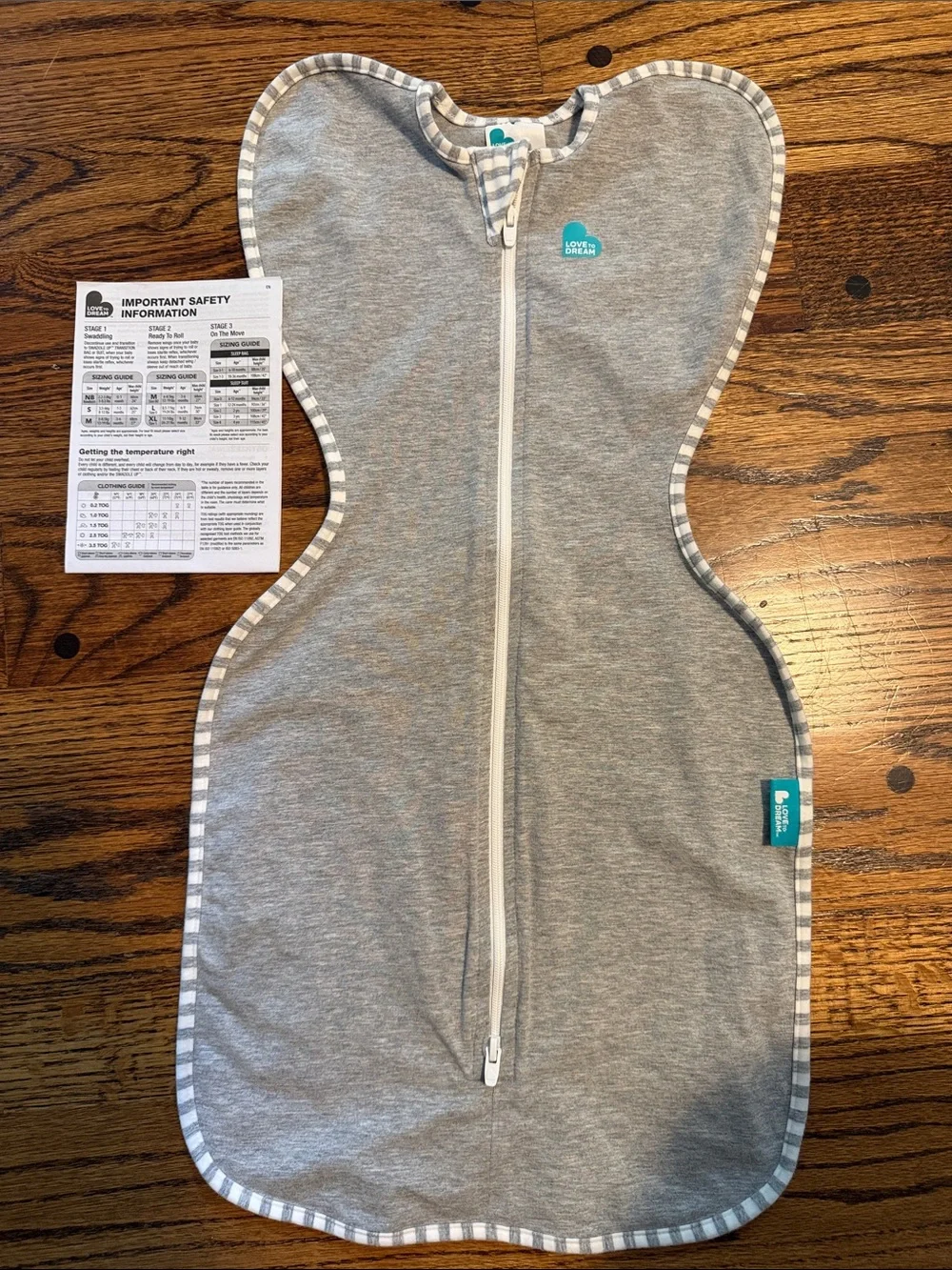 Love to Dream Grey Baby Swaddle
